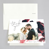 "living coral" - Wedding Thank You Cards in Coral by Phrosné Barwood - Front