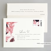 "living coral" - Wedding Thank You Cards in Coral by Phrosné Barwood - FREE Recipient Addressing