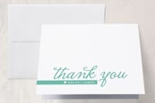 "Raising the Bar" - Wedding Thank You Cards in Turquoise by R studio - Front