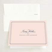 "Chic Gala" - Wedding Thank You Cards in Cotton Candy by Kimberly FitzSimons - Front