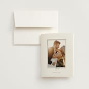"Regal" - Wedding Thank You Cards in Snow by Melinda Denison - Front