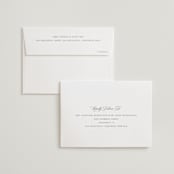 "Regal" - Wedding Thank You Cards in Snow by Melinda Denison - FREE Recipient Addressing