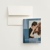 "denim patchwork" - Wedding Thank You Cards in Seaside by Carrie Moradi - Front