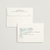 "Bloom" - Wedding Thank You Cards in Waterfall by Kelly Watkins - FREE Recipient Addressing