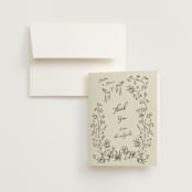 "Sundaland Gardens" - Wedding Thank You Cards in Ivory by Ani Somi - Front