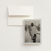 "Modernne" - Wedding Thank You Cards in Powder by Carolyn MacLaren - Front