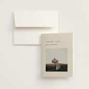 "Simply" - Wedding Thank You Cards in Linen by Brianne Larsen - Front
