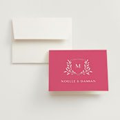 "Everlasting" - Wedding Thank You Cards in Carnation by Jennifer Postorino - Front