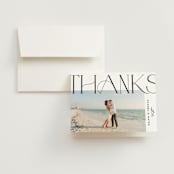 "Numerical" - Wedding Thank You Cards in Lily by Owl and Toad - Front
