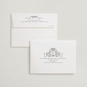 "Ornate sketched frame" - Wedding Thank You Cards in Latte by Jackie Crawford - FREE Recipient Addressing