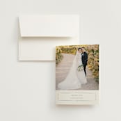 "Vintage Whimsy" - Wedding Thank You Cards in Bluebell by Corinne Malesic - Front