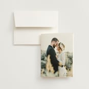"traditional love story" - Wedding Thank You Cards in Black Tie by Phrosné Barwood - Front
