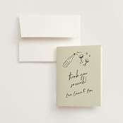 "Handwritten Letter" - Wedding Thank You Cards in Noir by Helena Vitto - Front