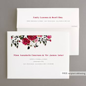 "Rose Garden" - Wedding Thank You Cards in Magenta by Leah Bisch - FREE Recipient Addressing