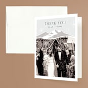"Foothills" - Wedding Thank You Cards in Grass by Alethea and Ruth - Front