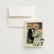 "Greenery" - Wedding Thank You Cards in Fern by Susan Moyal - Front