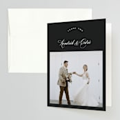 "schiacciata" - Wedding Thank You Cards in Black Dahlia by chocomocacino - Front