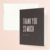 "Film" - Wedding Thank You Cards in Coffee by JoAnn Jinks - Front