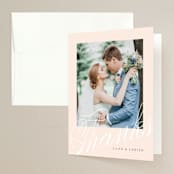 "Classic Lux" - Wedding Thank You Cards in Blush by Stacey Day - Front