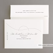 "Engraved" - Wedding Thank You Cards in Charcoal by Claudia Orengo - FREE Recipient Addressing