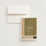 "Concord" - Wedding Thank You Cards in Moss by Robert and Stella - Front
