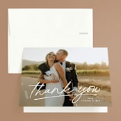 "A formal request" - Wedding Thank You Cards in Jet by Lea Delaveris - Front