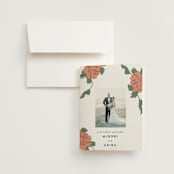 "Kota" - Wedding Thank You Cards in Onyx by Nazia Hyder - Front