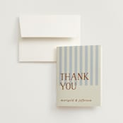 "stripes" - Wedding Thank You Cards in Wave by Kelly Watkins - Front