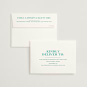 "The Palm" - Wedding Thank You Cards in Flamingo by Pixel and Hank - FREE Recipient Addressing