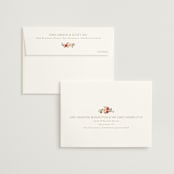 "Roses Crest" - Wedding Thank You Cards in Pomegranate by Everett Paper Goods - FREE Recipient Addressing