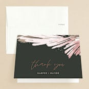 "lush romance" - Wedding Thank You Cards in Palm by Robin Ott - Front