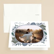 "Flourish" - Wedding Thank You Cards in Bluemoon by Jen Owens - Front
