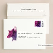 "saturated" - Wedding Thank You Cards in Plum by Erin Deegan - FREE Recipient Addressing