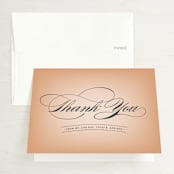 "Big City - Atlanta" - Wedding Thank You Cards in Georgia Peach by Hooray Creative - Front