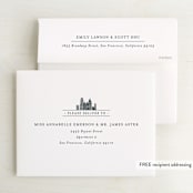 "Big City - Atlanta" - Wedding Thank You Cards in Georgia Peach by Hooray Creative - FREE Recipient Addressing