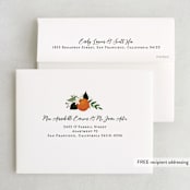 "Orange Blossoms" - Wedding Thank You Cards in Pearl by Susan Moyal - FREE Recipient Addressing