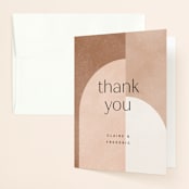 "Arches" - Wedding Thank You Cards in Terracotta by Kelly Schmidt - Front