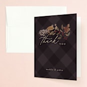 "Autumn Stroll" - Wedding Thank You Cards in Moody by Erin German - Front
