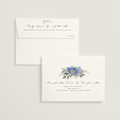 "Botanical Swag" - Wedding Thank You Cards in Periwinkle by Susan Moyal - FREE Recipient Addressing
