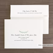 "Painted Leaves" - Wedding Thank You Cards in Evergreen by Olivia Raufman - FREE Recipient Addressing