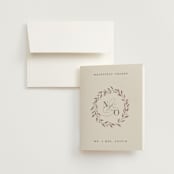 "Delicate monogram" - Wedding Thank You Cards in Ecru by Hooray Creative - Front