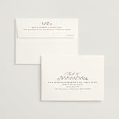 "Delicate monogram" - Wedding Thank You Cards in Ecru by Hooray Creative - FREE Recipient Addressing