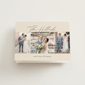 "Love Story" - Wedding Thank You Cards in Mocha by Jennifer Postorino - Front