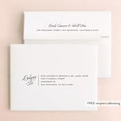 "Arcadia" - Wedding Thank You Cards in Noir by Olivia Raufman - FREE Recipient Addressing