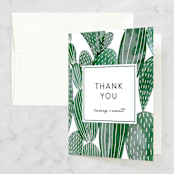"Painted Cacti" - Wedding Thank You Cards in Cactus by Olivia Raufman - Front