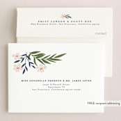 "Floral Edged Frame" - Wedding Thank You Cards in Royal by Alethea and Ruth - FREE Recipient Addressing