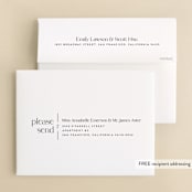 "Split Line" - Wedding Thank You Cards in Black Tie by Amy Payne - FREE Recipient Addressing