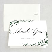 "Floral Wreath" - Wedding Thank You Cards in Fresh by Kelly Schmidt - Front