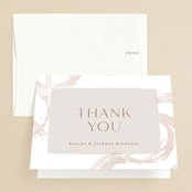 "Modern Rings" - Wedding Thank You Cards in Blush by Hooray Creative - Front