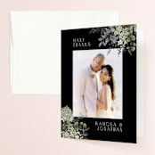 "A Wedding in the Garden" - Wedding Thank You Cards in Charcoal by Chris Griffith - Front